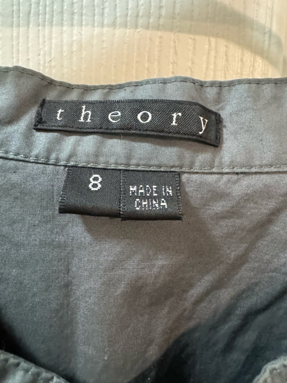 Theory Isadora Exceed Button Down Tie Back Shirt Dress Size 8 - Picture 5 of 13